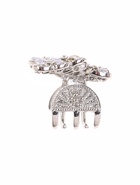 Краб для волос "Доротеа" бабочка, 4 см, серебро (6 шт) - фото 809072252