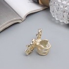 Краб для волос "Доротеа" бабочка элит, 3,5 см, золото (6 шт) - фото 809027438