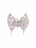 Краб для волос "Доротеа" лепестки, 3,5 см, серебро (6 шт) - фото 809027451