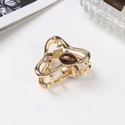 Краб для волос "Эдисон" изгиб, 4,5 см, золото (6 шт) - фото 809027458