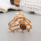 Краб для волос "Эдисон" изгиб, 4,5 см, золото (6 шт) - фото 809027459