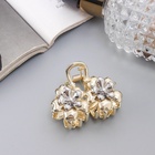 Краб для волос "Хизер" цветы, 4 см, золото (6 шт) - фото 809027488