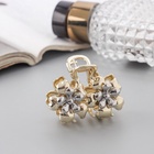 Краб для волос "Хизер" цветы, 4 см, золото (6 шт) - фото 809027489