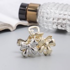 Краб для волос "Хизер" бантики, 4,5 см, золото-серебро (6 шт) - фото 809027499