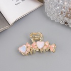 Крабик для волос «Хлоя галант», сердца банты, 4.5 см, золотистый - Фото 4