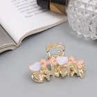 Крабик для волос «Хлоя галант», сердца банты, 4.5 см, золотистый - Фото 5