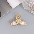 Крабик для волос «Хлоя галант», цветы, 4 см, золотистый - Фото 4