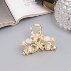 Краб для волос "Хлоя галант" цветы, 4 см, золото (6 шт) - фото 809027548