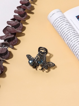 Крабик для волос «Роуз», бабочки, 5 см, чёрный (комплект 6 шт)