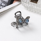 Крабик для волос «Роуз», бабочки, 5 см, чёрный (комплект 6 шт) - фото 54789639