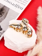 Крабик для волос «Пейдж», волны, 6 см, золото 10691736