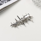 Зажим для волос «Паула», 6 см, серебро - Фото 2