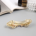 Заколка - автомат для волос QF «Розмари», бант, 7 см, золото - Фото 3