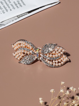 Заколка - автомат для волос «Джулиет галант», бант объём, 9 см, золото