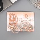 Заколка - автомат для волос «Диодора», лепестки галант, 9 см, золото - фото 58020495