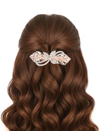 Заколка - автомат для волос «Диодора», лепестки галант, 9 см, золото - фото 59389461