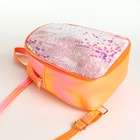 Рюкзак детский «Выбражулька», на молнии, с пайетками, размер 20×9×23 см, оранжевый - Фото 7