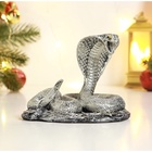 Фигура "Змея Кобра" серебро, 9х12см - фото 27078306