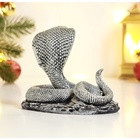 Фигура "Змея Кобра" серебро, 9х12см - фото 27078307