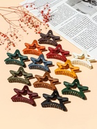 Крабик для волос «Матовый», звезда, 7 см, МИКС (комплект 12 шт) - фото 52091460