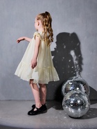 Платье для девочки MINAKU: PartyDress, цвет молочный, рост 110 см - фото 119106445