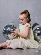 Платье для девочки MINAKU: PartyDress, цвет молочный, рост 110 см - фото 119106446