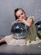 Платье для девочки MINAKU: PartyDress, цвет молочный, рост 110 см - фото 119106447