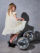 Платье для девочки MINAKU: PartyDress, цвет молочный, рост 110 см - фото 119106443
