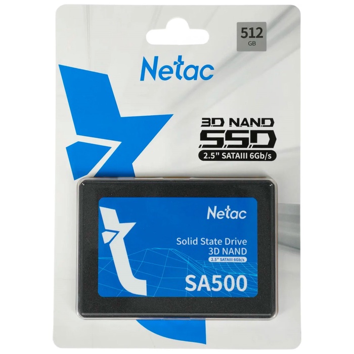 Накопитель SSD NETAC 2.5" SA500 512 Гб SATA III NT01SA500-512-S3X - фото 51690482