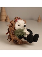 Фигурка «Ёжик с еловой веточкой и бантиком на голове», 12×10×14 см - Фото 2