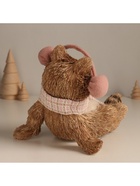 Фигурка новогодняя «Лежачий енот в наушниках», 17.5×21×18 см - Фото 3