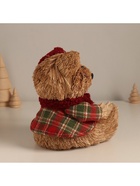 Фигурка новогодняя «Мишка в клетчатом костюме и колпаке», 17×16×13 см - Фото 3