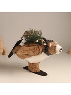 Фигурка новогодняя «Миша едет на лыжах с ёлочкой», 19×28×15 см - Фото 2