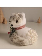 Фигурка «Белая лисичка в бусинках», 15×17×13 см - Фото 5