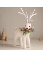 Фигурка новогодняя «Белый олень в бусинках», 29×16×8 см - Фото 2