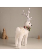 Фигурка новогодняя «Белый олень в бусинках», 29×16×8 см - Фото 3