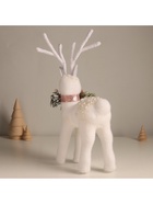 Фигурка новогодняя «Белый олень в бусинках», 29×16×8 см - Фото 4