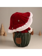 Фигурка новогодняя «Дедушка-мухомор с еловыми ветками в мешке», 22×21×26 см - Фото 4