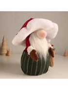 Фигурка новогодняя «Дедушка-мухомор с еловыми ветками в мешке», 22×21×26 см - Фото 5