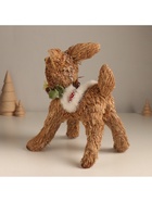 Фигурка новогодняя «Оленёнок в новогодней накидке», 18×15×21 см - Фото 4