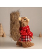 Фигурка «Белочка в клетчатой юбочке и вязаном свитере», 11×17×20 см - Фото 3