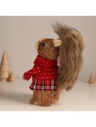 Фигурка «Белочка в клетчатой юбочке и вязаном свитере», 11×17×20 см - Фото 4