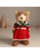 Фигурка новогодняя «Мишутка в платье», 10×10×21 см - Фото 2