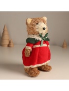 Фигурка новогодняя «Мишутка в платье», 10×10×21 см - Фото 3