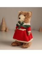 Фигурка новогодняя «Мишутка в платье», 10×10×21 см - Фото 5