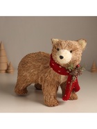Фигурка «Медведь в вязаном шарфике с шишками и ягодками», 12×22×19 см - Фото 2