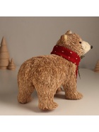 Фигурка «Медведь в вязаном шарфике с шишками и ягодками», 12×22×19 см - Фото 3