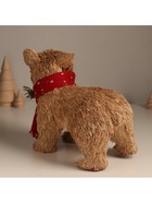 Фигурка «Медведь в вязаном шарфике с шишками и ягодками», 12×22×19 см - Фото 4