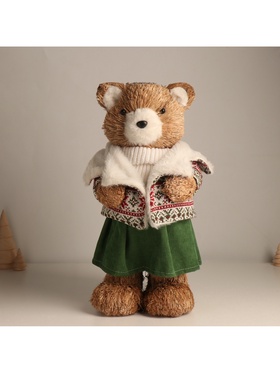 Фигурка новогодняя «Медведица в зимней одёжке», 20×17×41 см