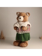 Фигурка новогодняя «Медведица в зимней одёжке», 20×17×41 см - фото 6532404
